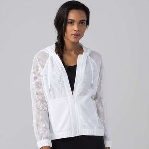 Mesh On Mesh Zip Up Jacket